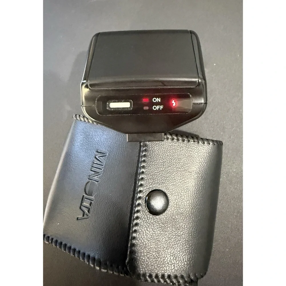 MINOLTA Maxxum 2000i Shoe Mount Flash With Case Photography Camera Photo